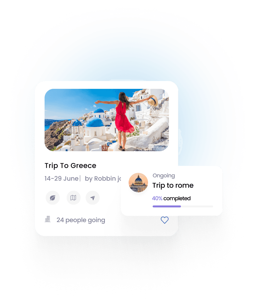Trip booking overview card